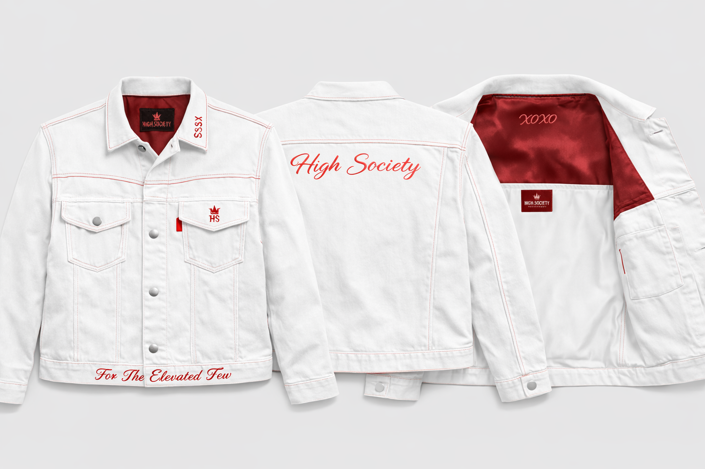White Society Denim Jacket