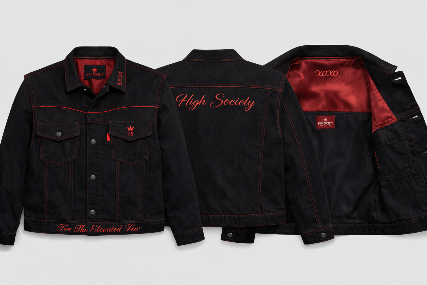 Black Society Denim Jacket