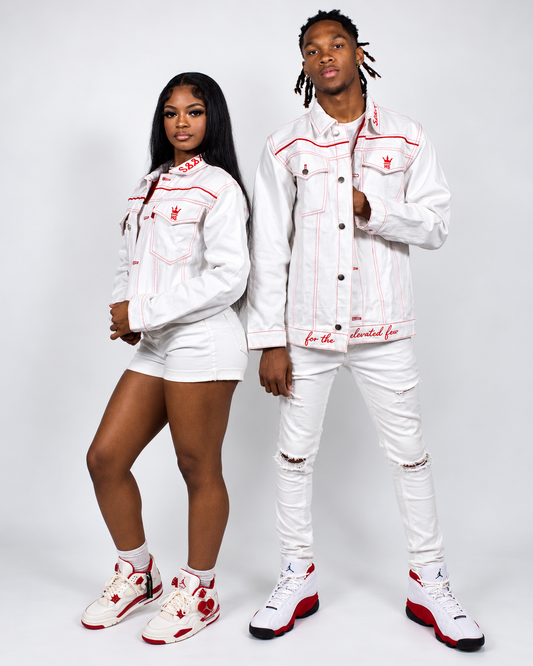 White Society Denim Jacket