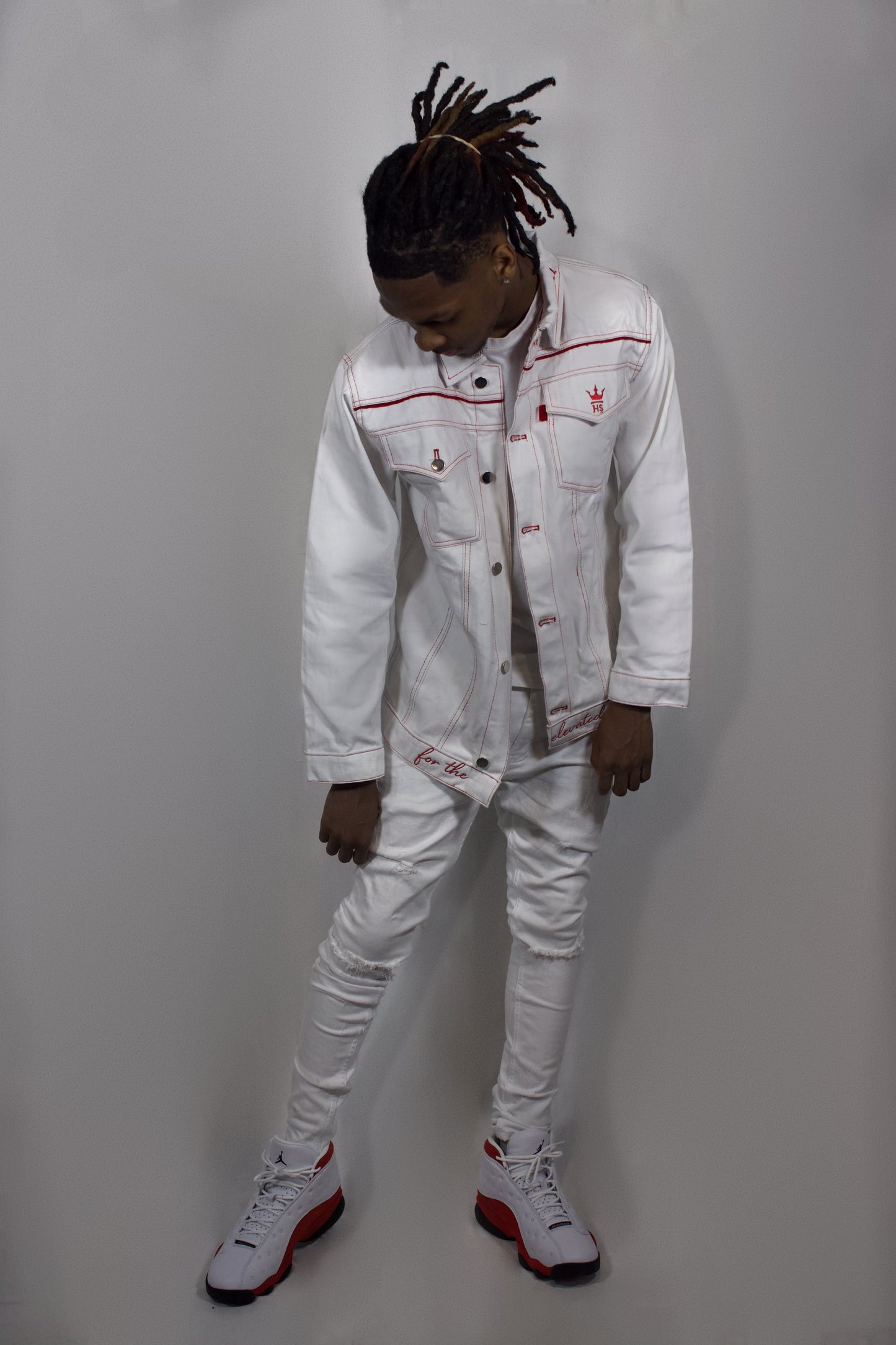 White Society Denim Jacket