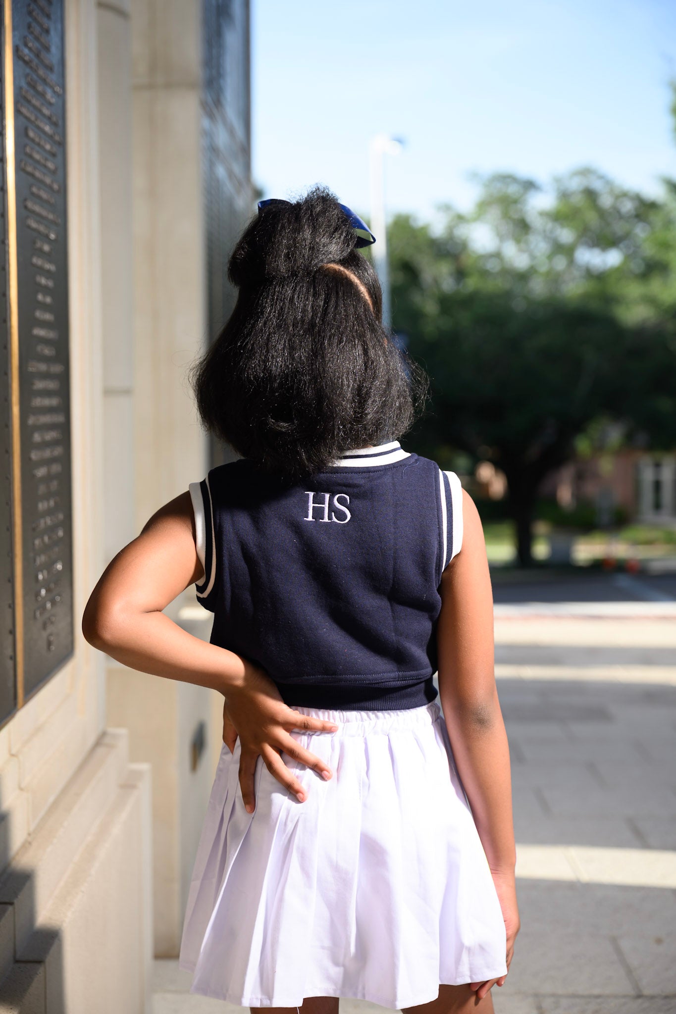 Navy Cropped Sweater Vest